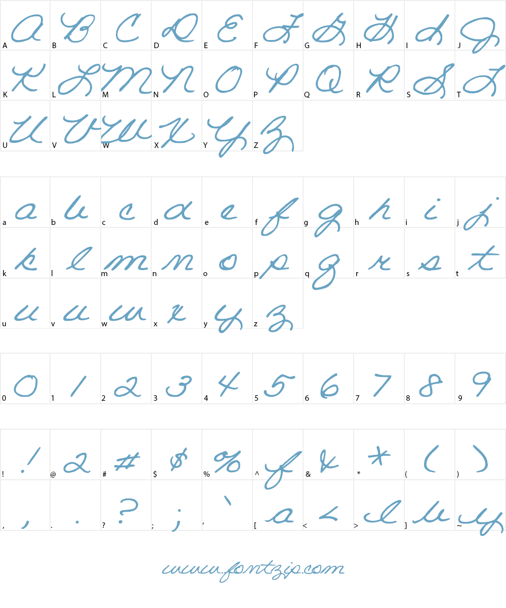 DJB ROOM MOTHER script Font Character